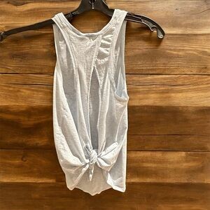 Lululemon All Tied Up Tank Top *Pima Cotton Heathered Breezy Blue Size 6